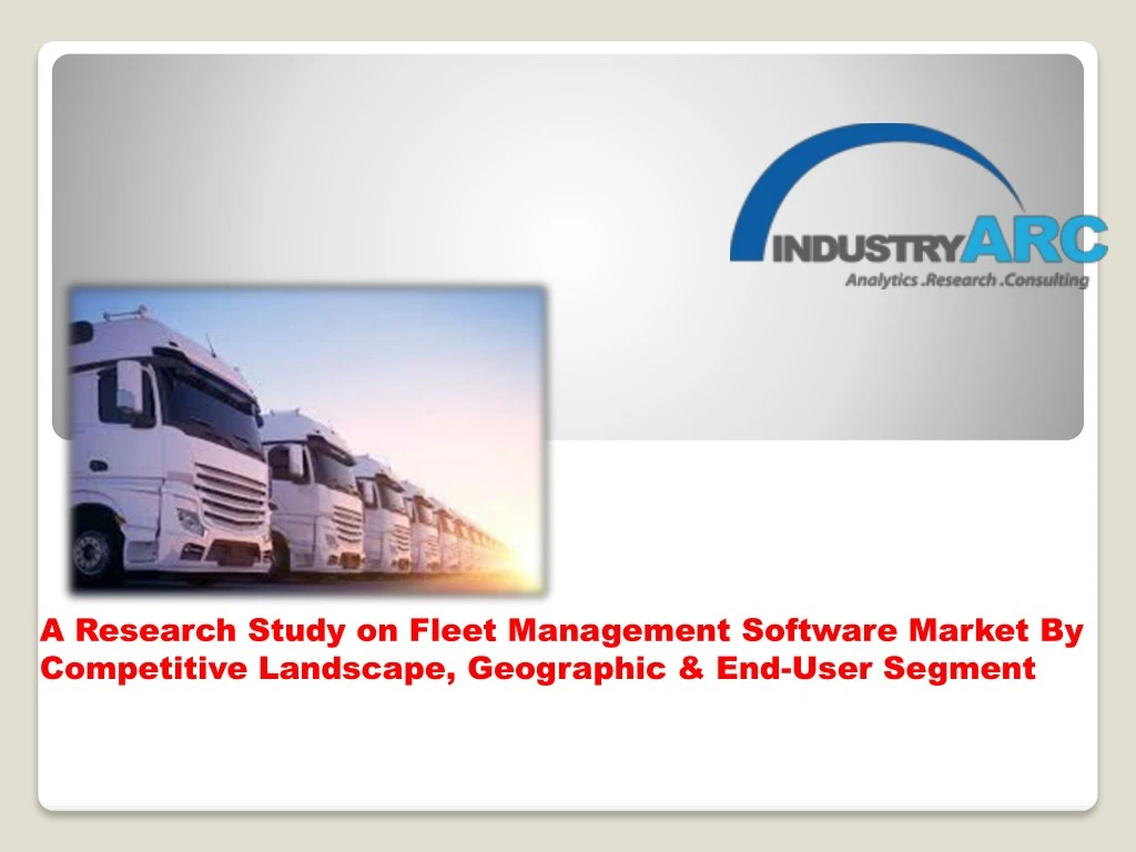 a research study on fleet management software n.