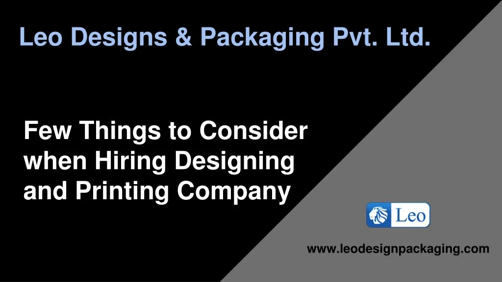 few things to consider when hiring designing and printing company n.