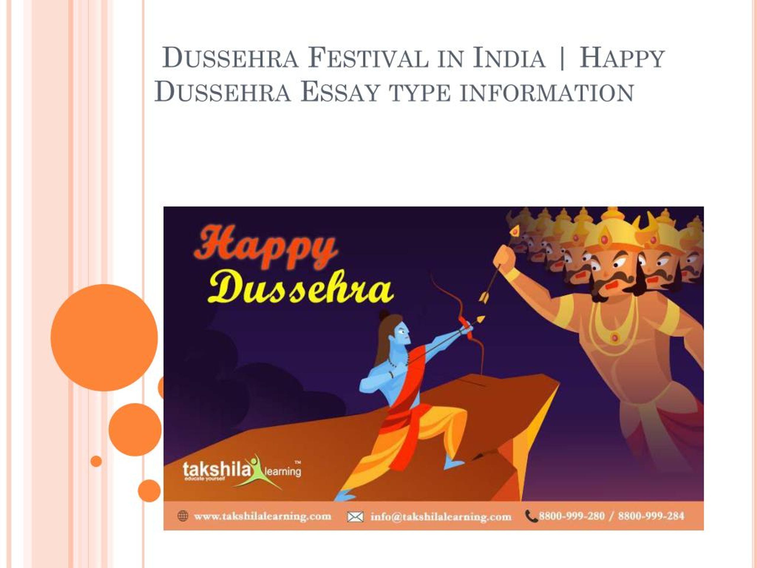 essay on village atmosphere during dussehra festival