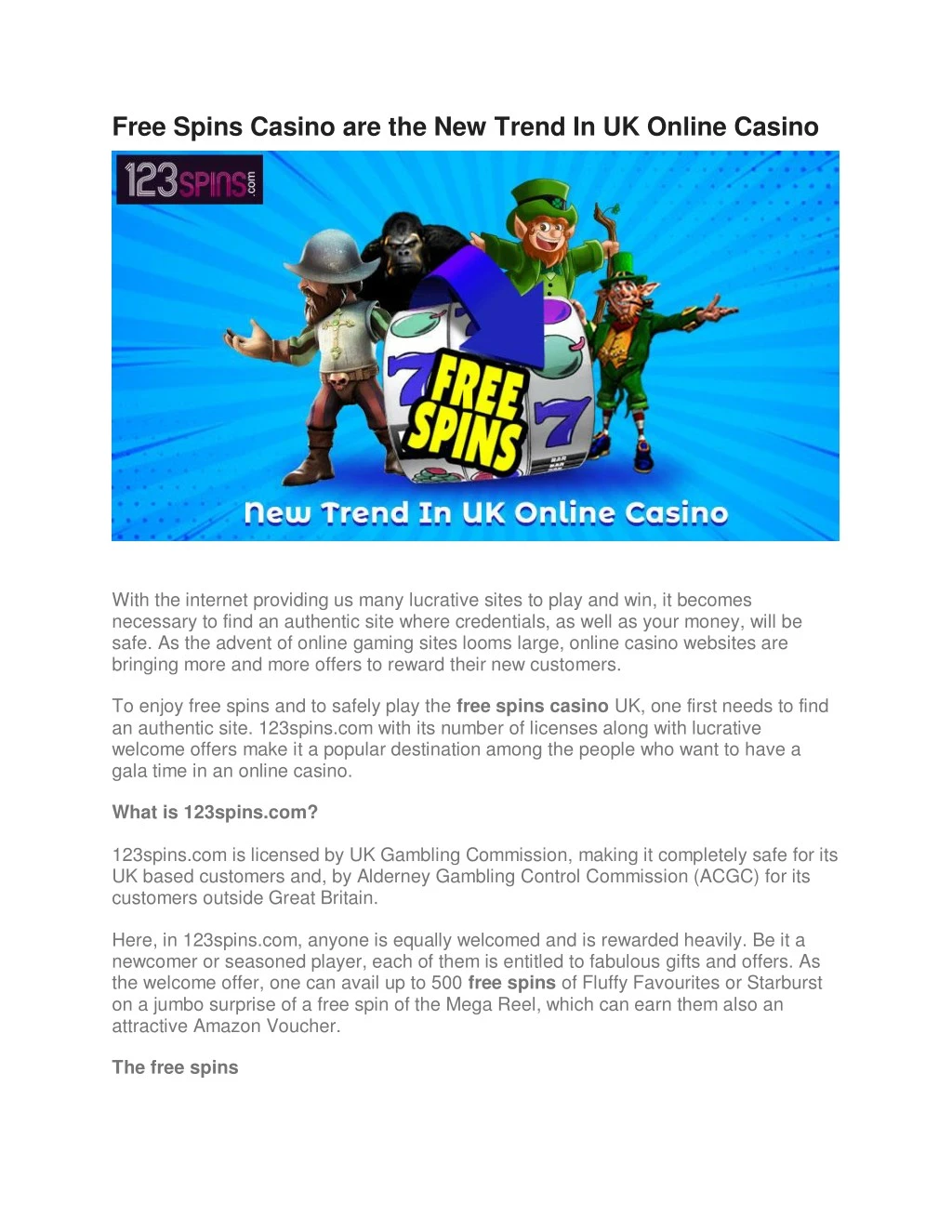 free spins casino are the new trend in uk online n.