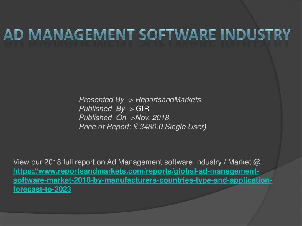 ad management software industry n.