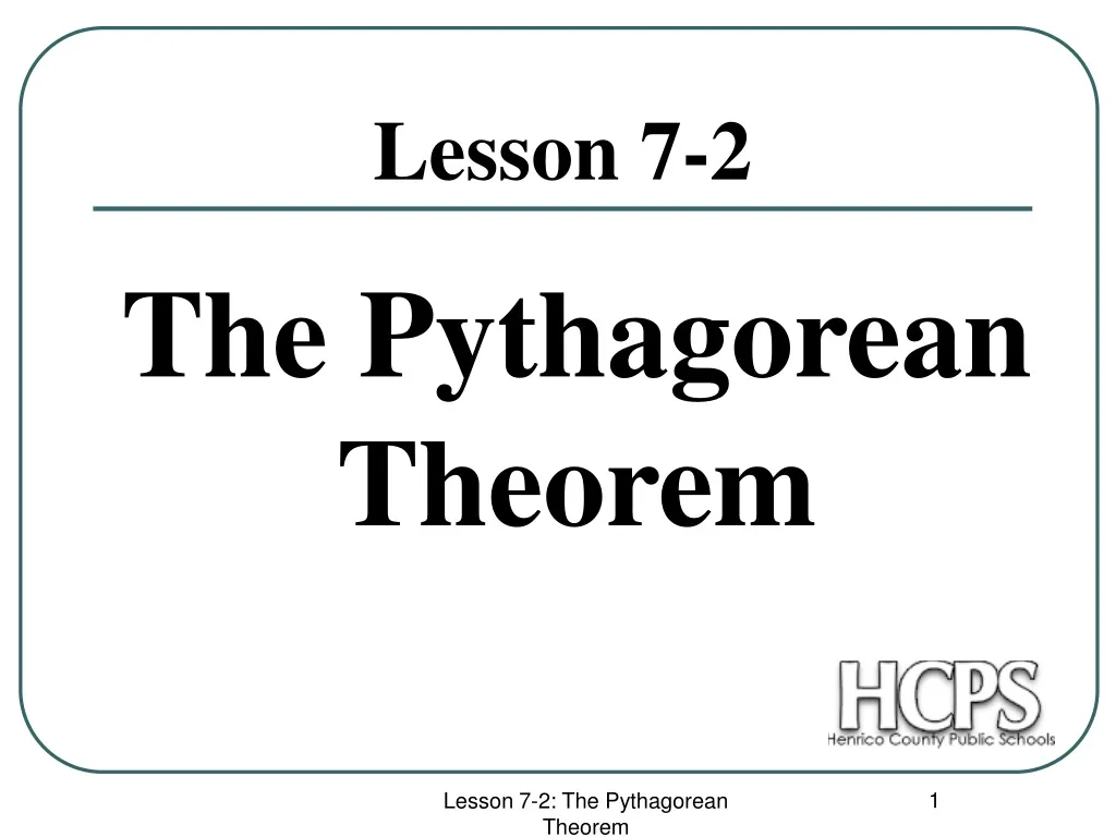 the pythagorean theorem n.