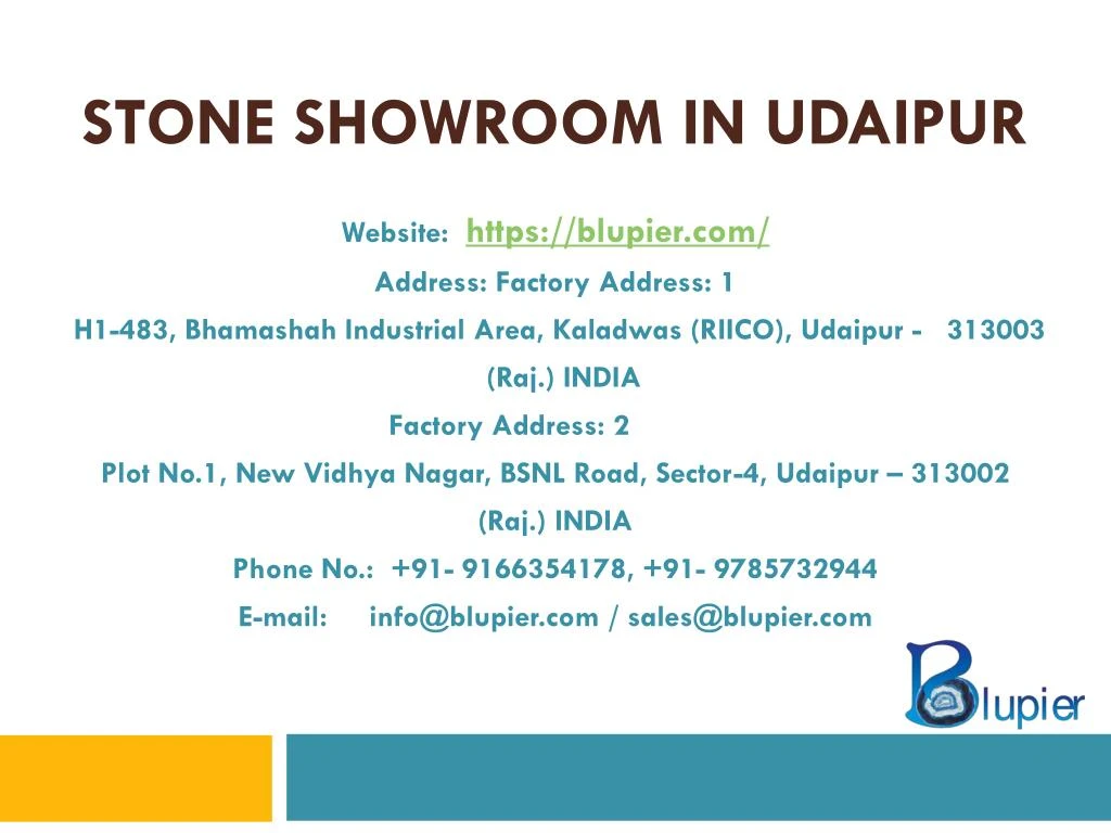 stone showroom in udaipur n.