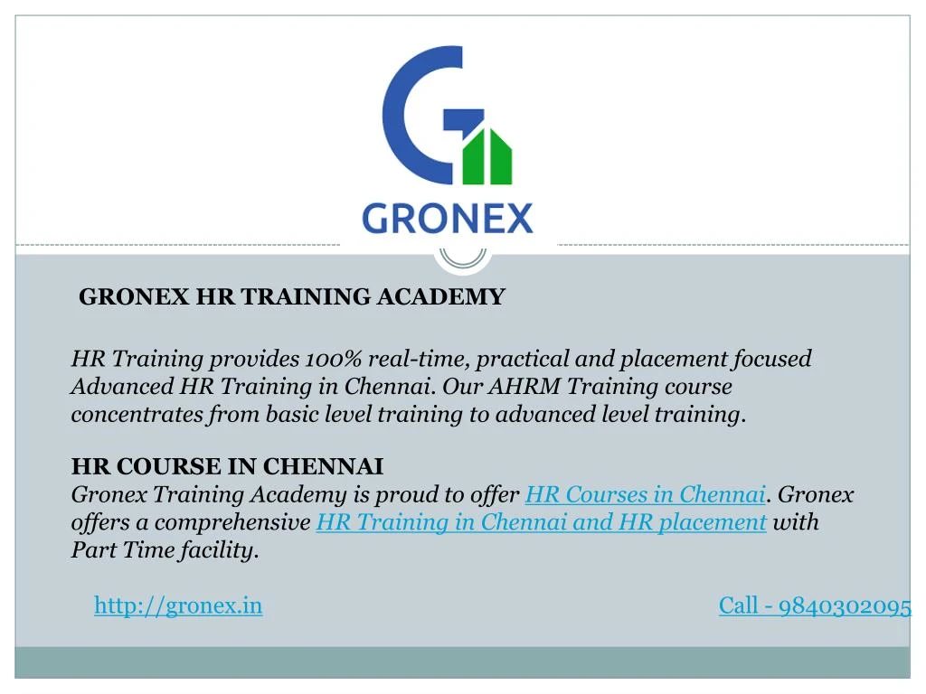 gronex hr training academy n.