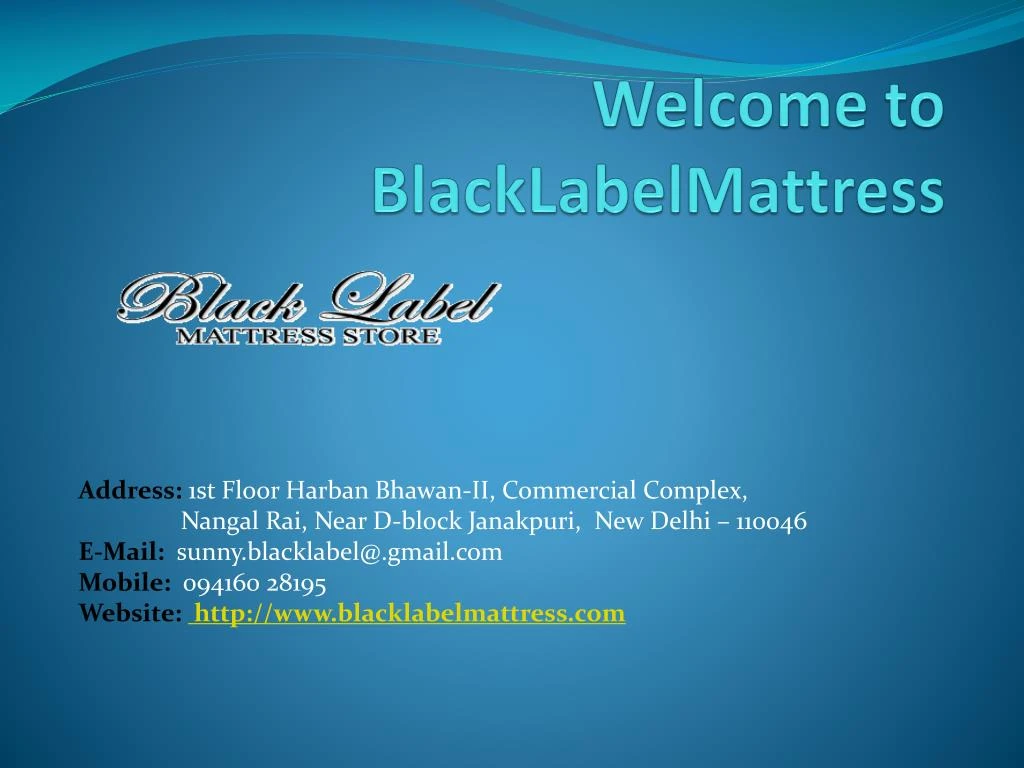 welcome to blacklabelmattress n.