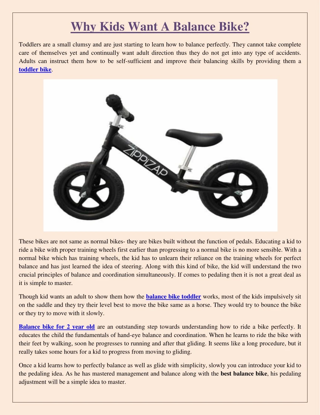 moving from balance bike to pedal bike