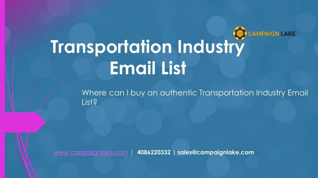 transportation industry email list n.