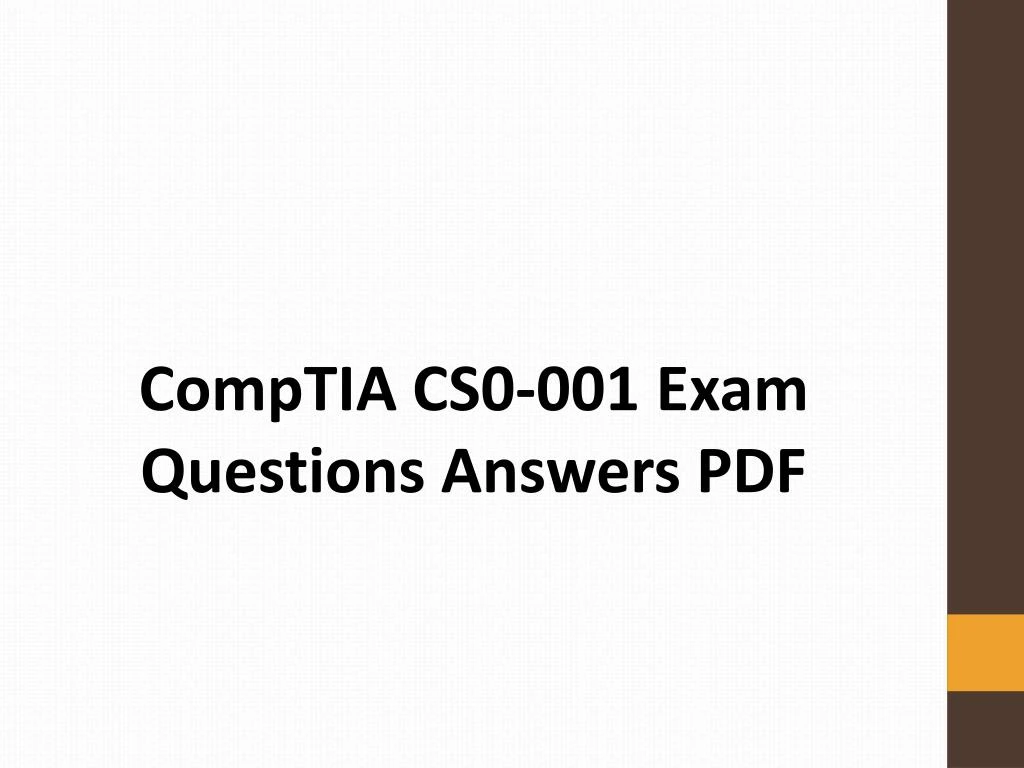 comptia cs0 001 exam questions answers pdf n.