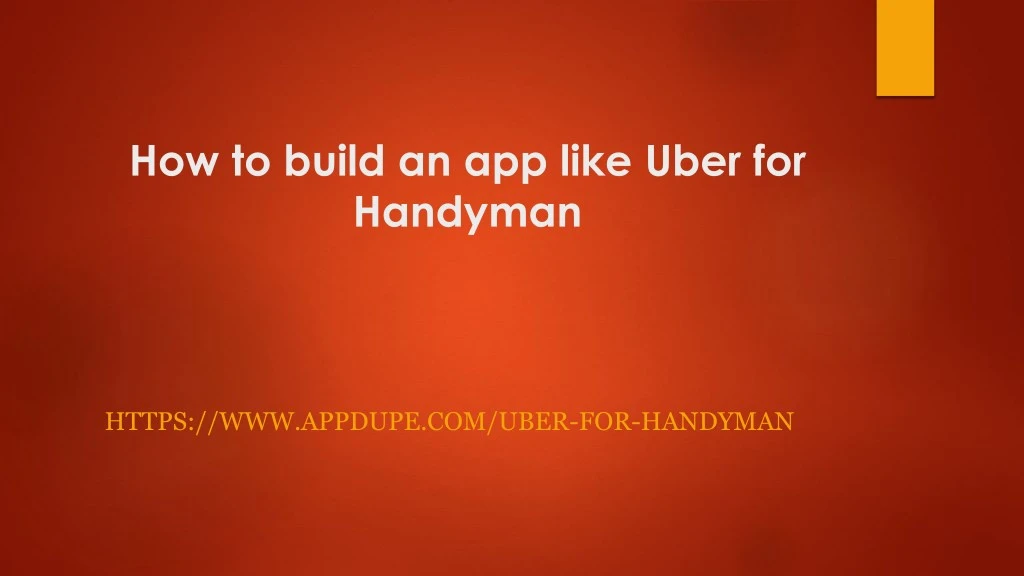 how to build an app like uber for handyman n.