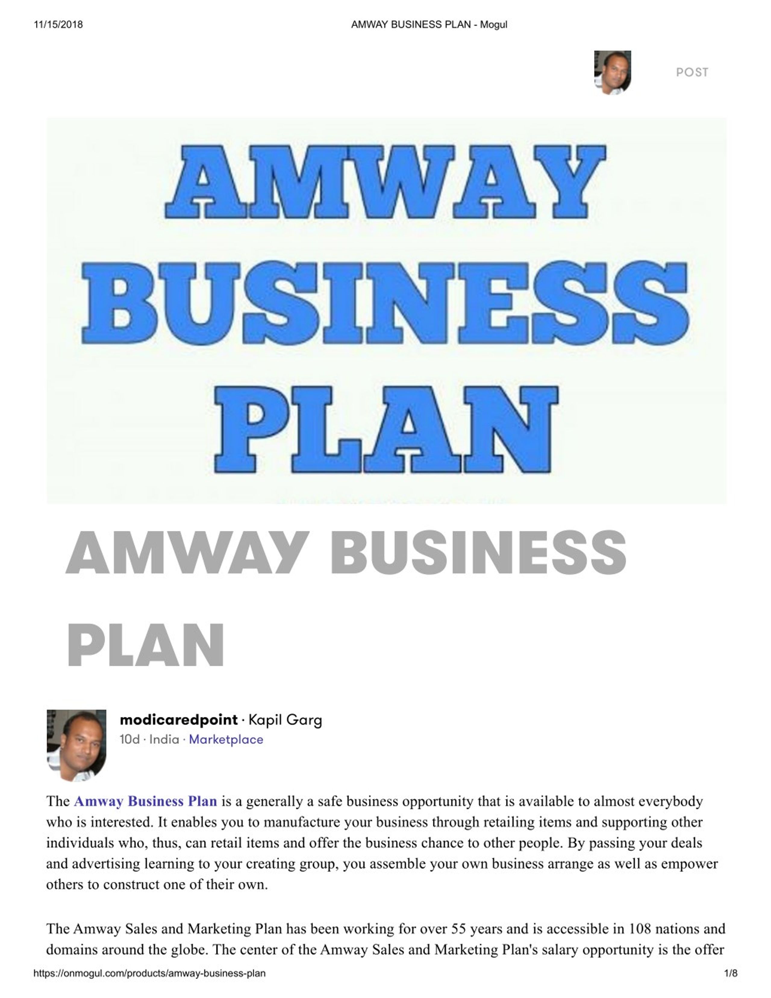 amway business plan ppt