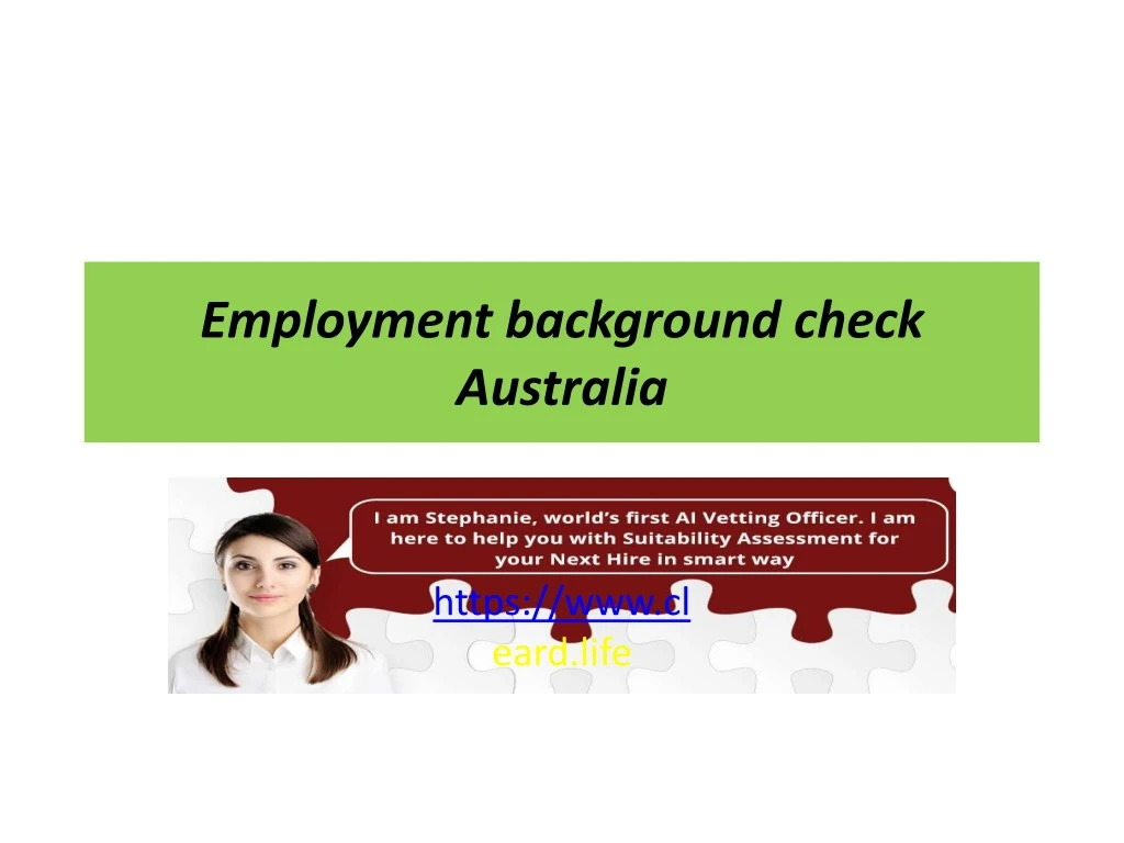 employment background check australia n.