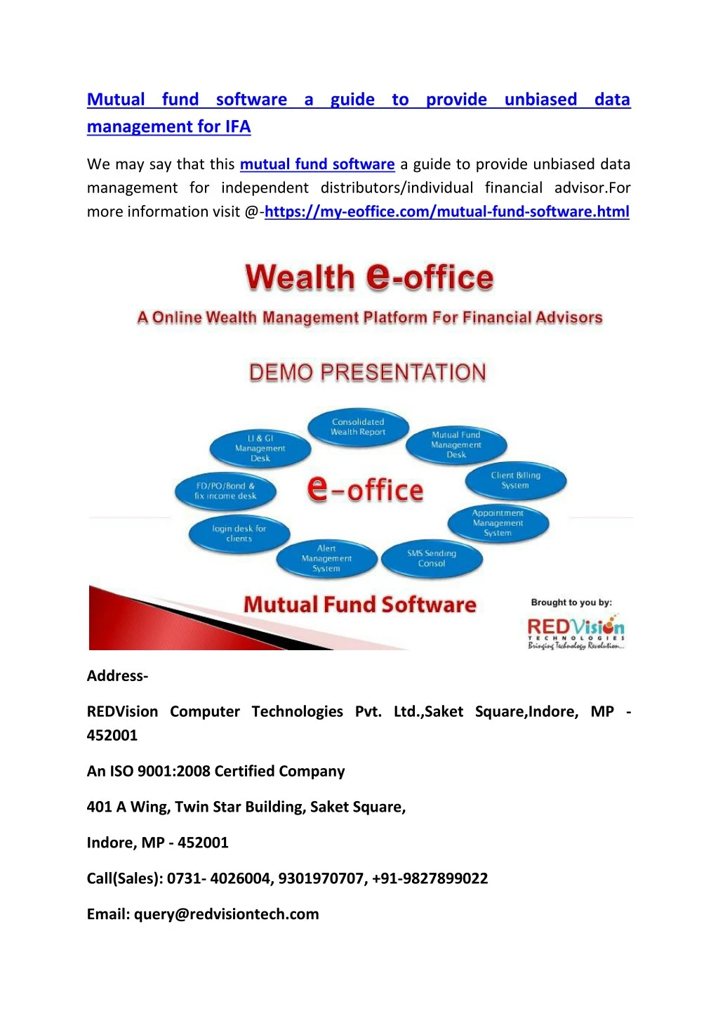 mutual fund software a guide to provide unbiased n.