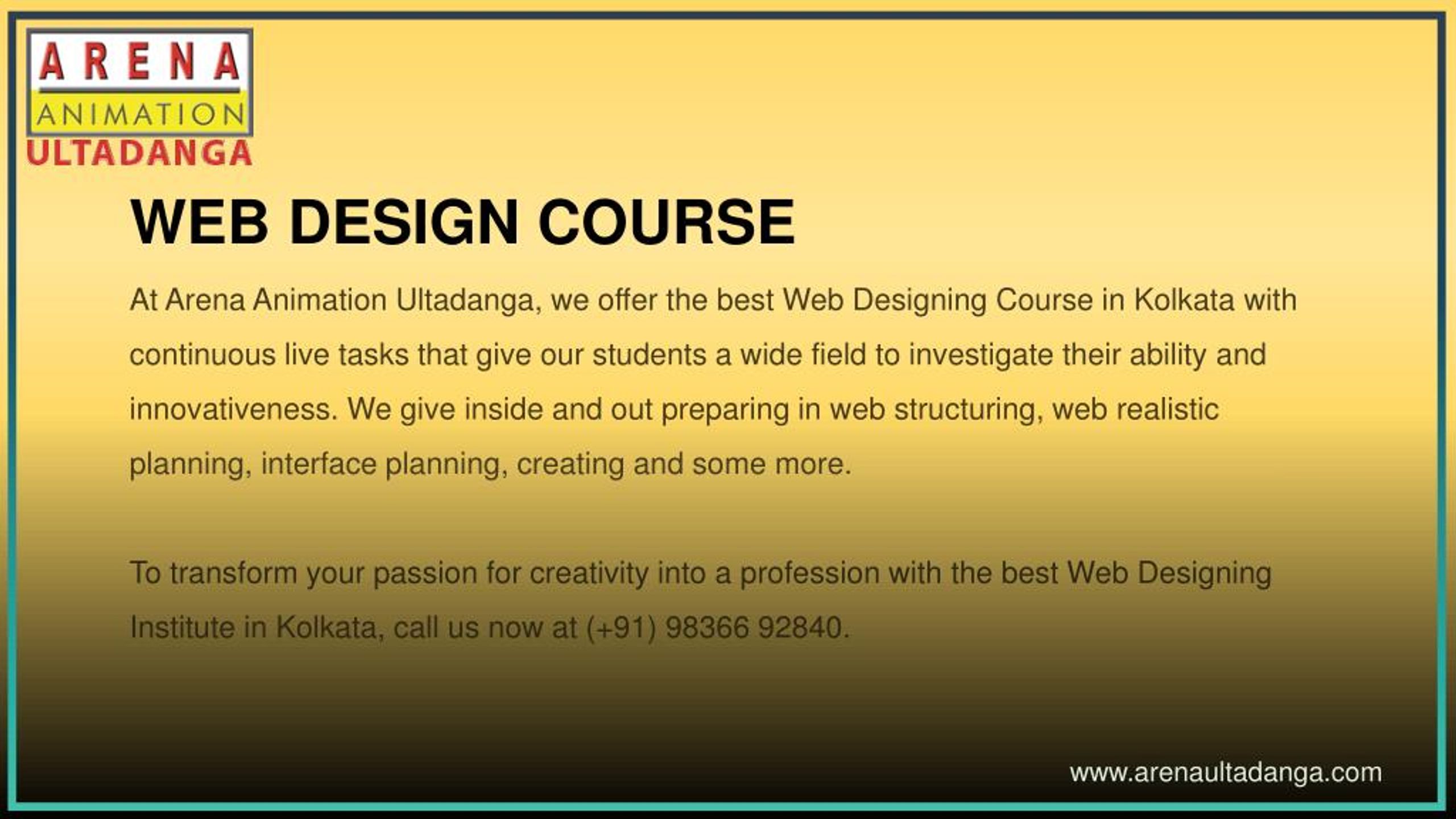 PPT - Best Web Designing Course in Kolkata - Arena Ultadanga PowerPoint ...