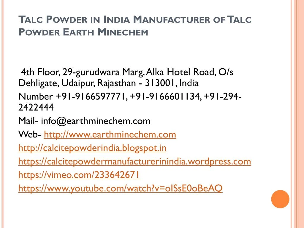 talc powder in india manufacturer of talc powder earth minechem n.