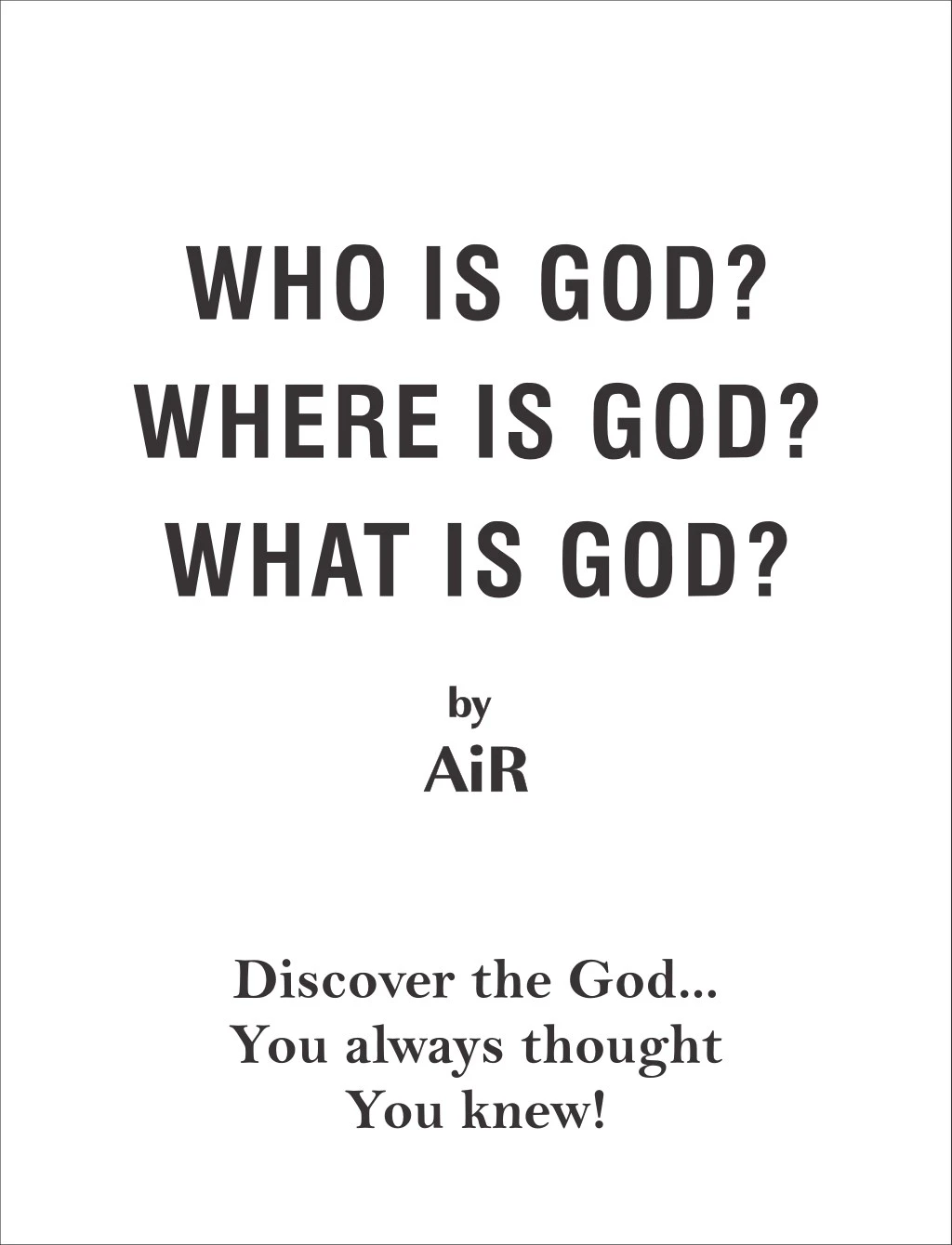 who is god where is god what is god n.