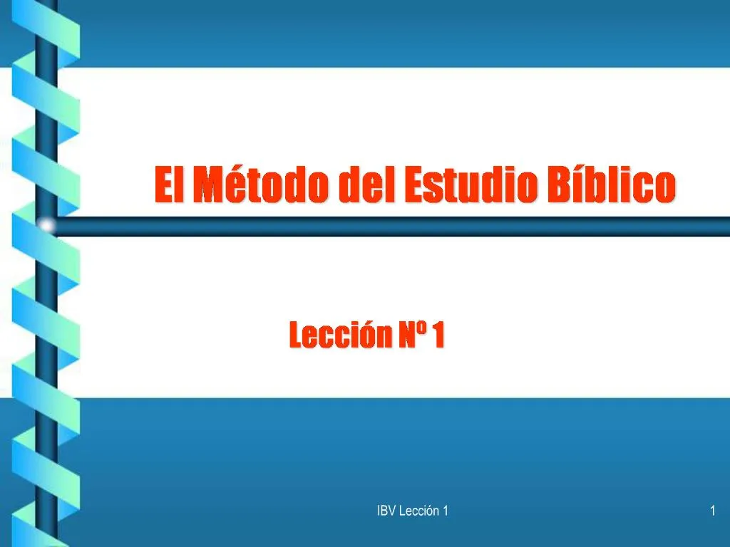 PPT - El M Todo Del Estudio B Blico PowerPoint Presentation, Free ...