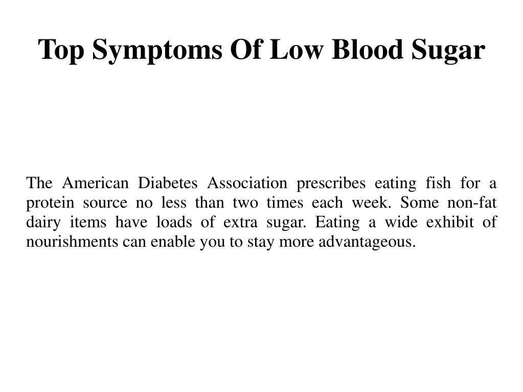 top symptoms of low blood sugar n.