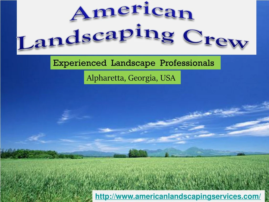 experienced landscape professionals n.