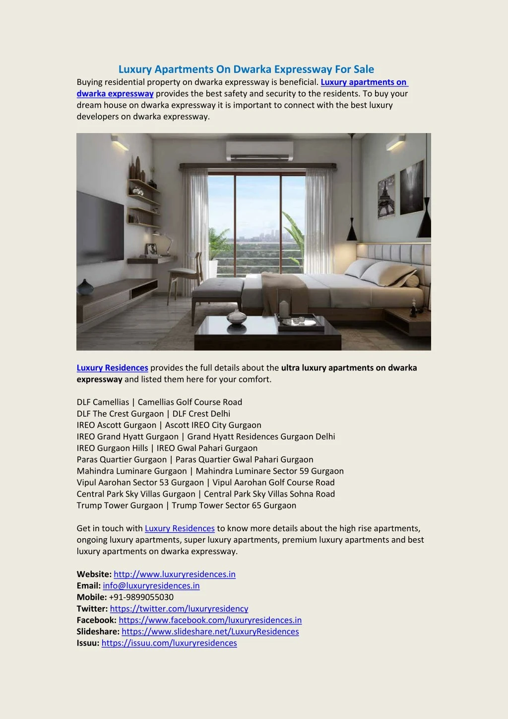 luxury apartments on dwarka expressway for sale n.