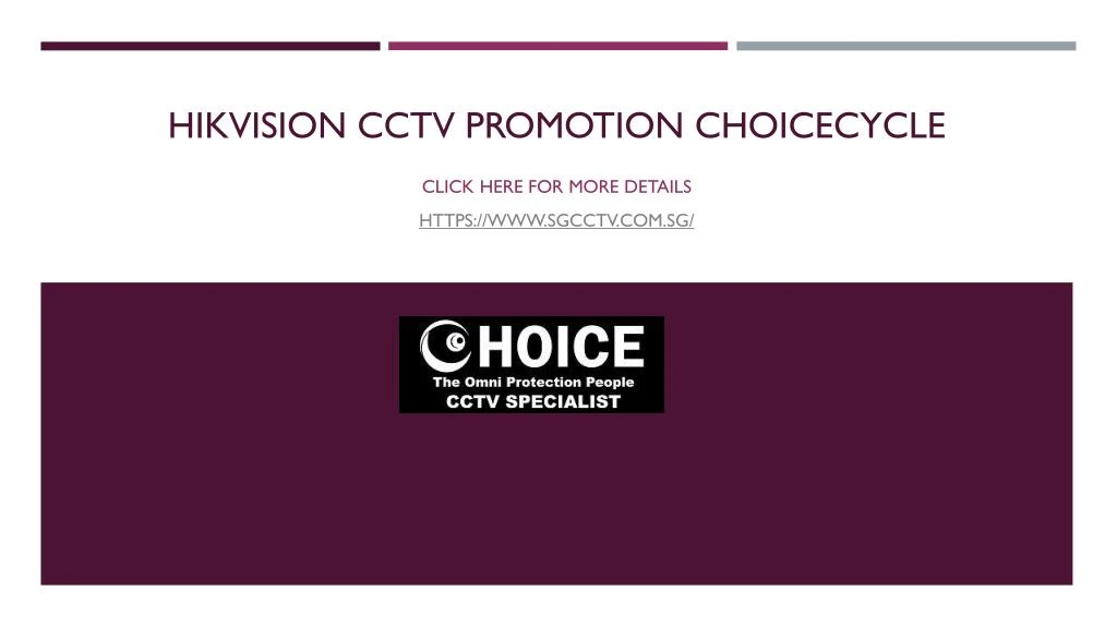 hikvision cctv promotion choicecycle n.