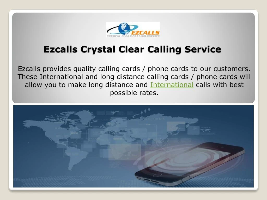 ezcalls crystal clear calling service n.