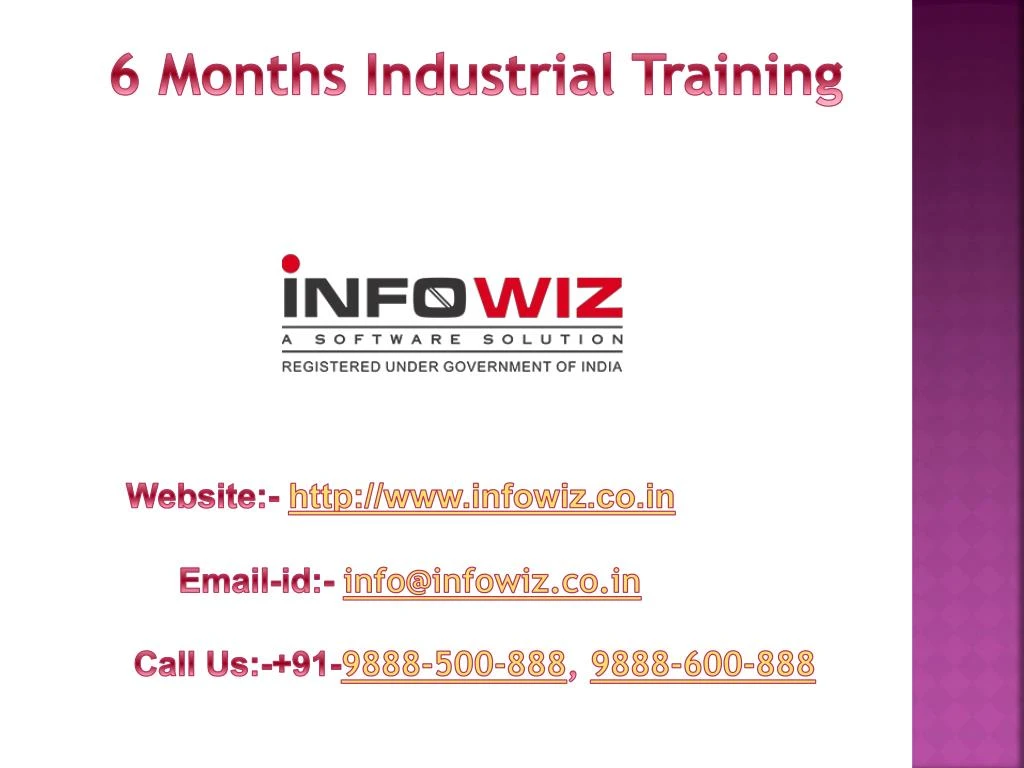 6 months industrial training n.