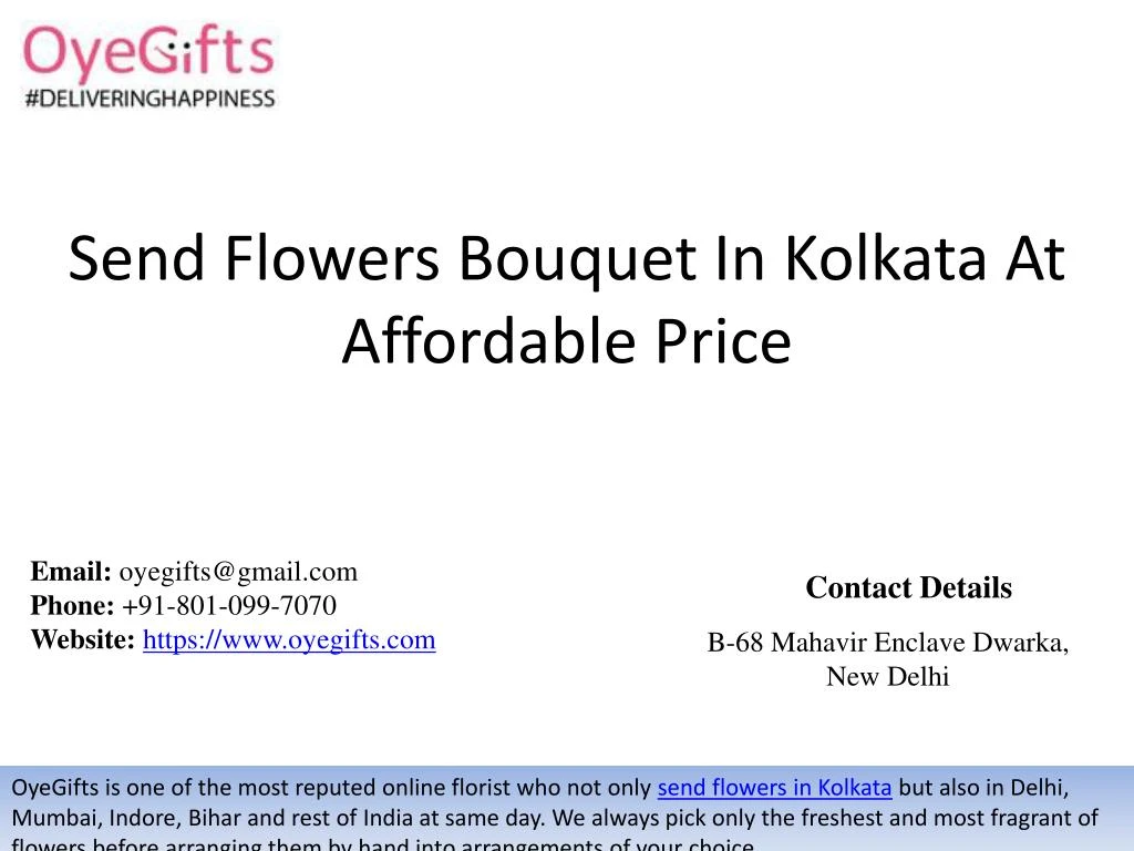 send flowers bouquet in kolkata at affordable price n.