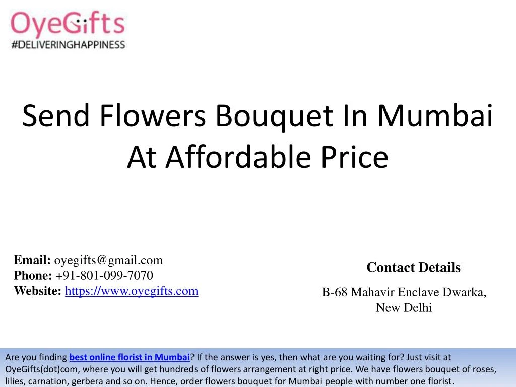 send flowers bouquet in mumbai at affordable price n.