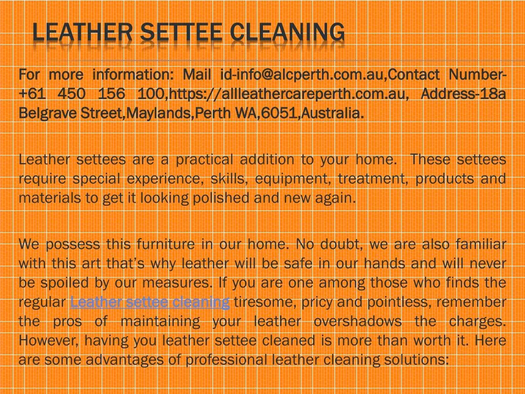 leather settee cleaning n.