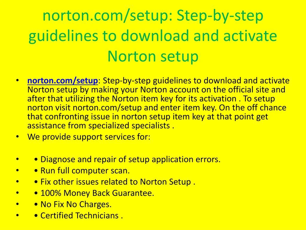 norton com setup step by step guidelines to download and activate norton setup n.