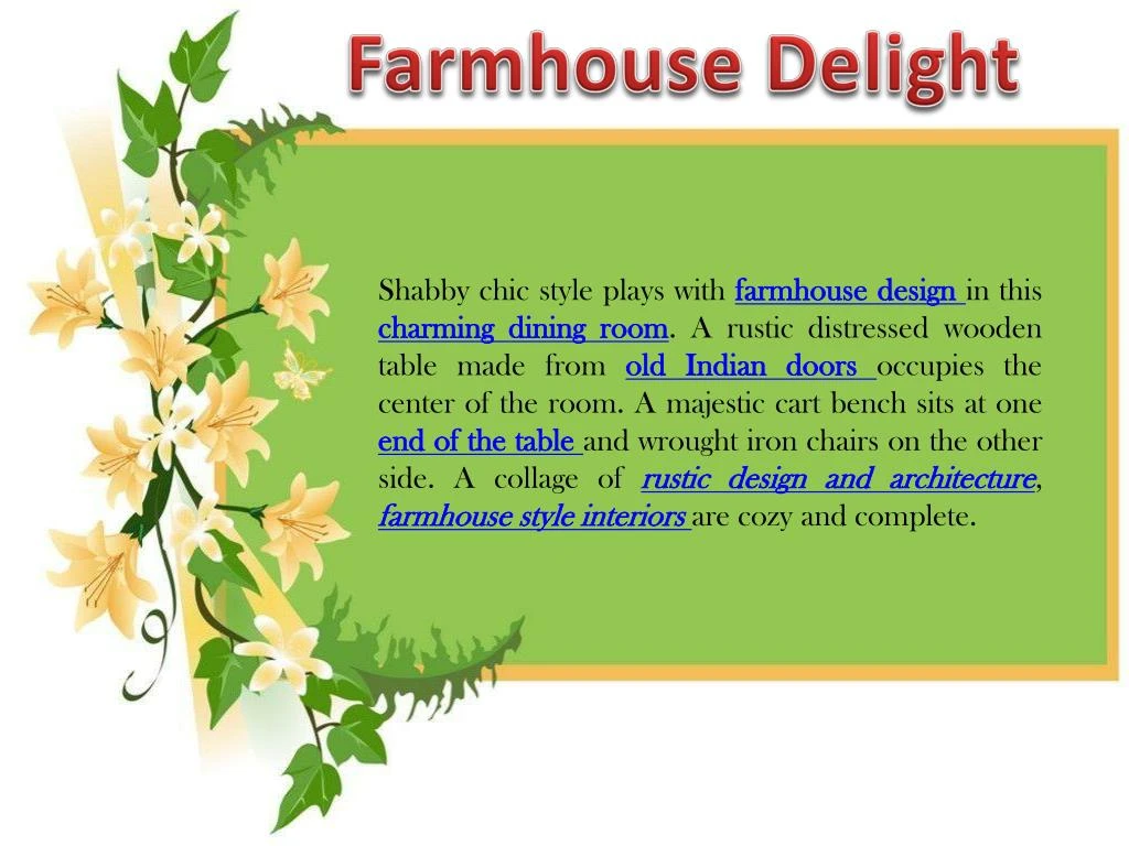 farmhouse delight n.
