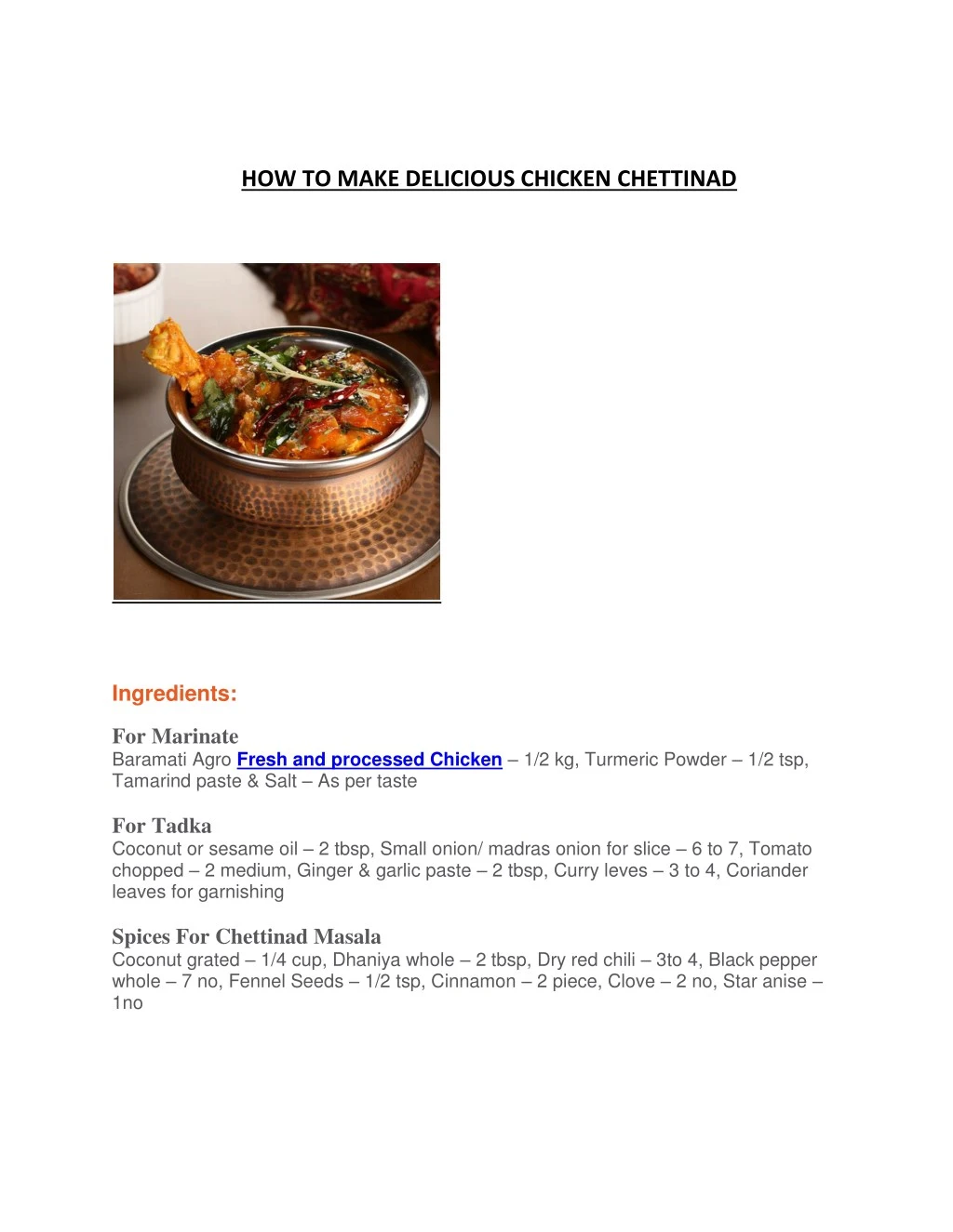 how to make delicious chicken chettinad n.