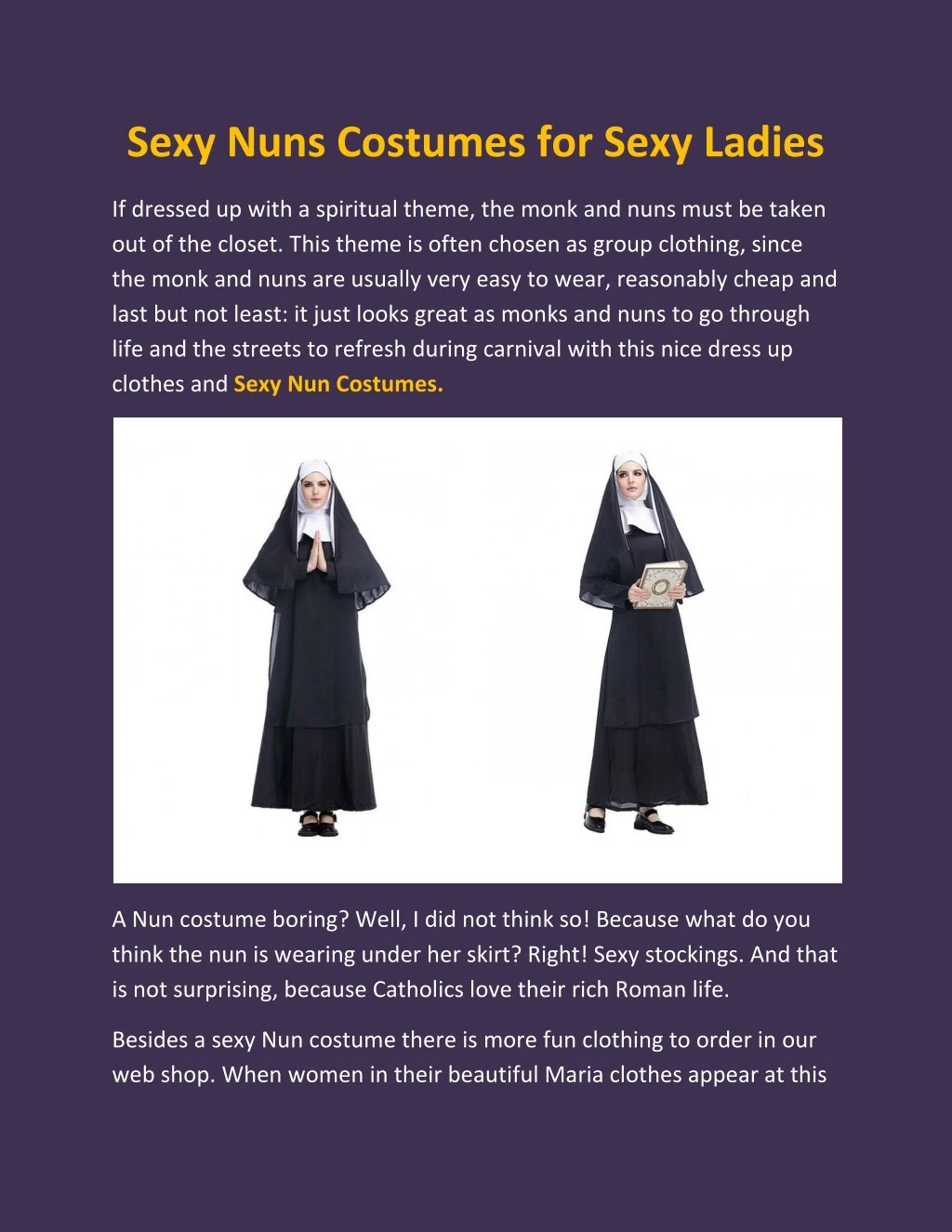 sexy nuns costumes for sexy ladies n.