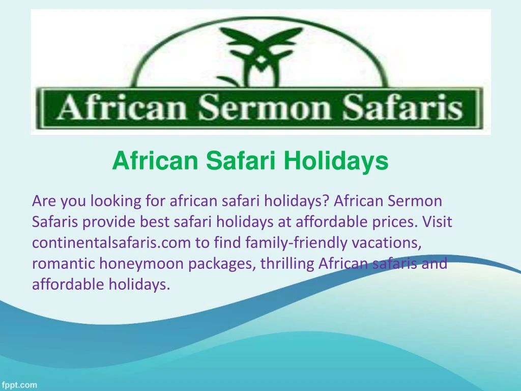 african safari holidays n.