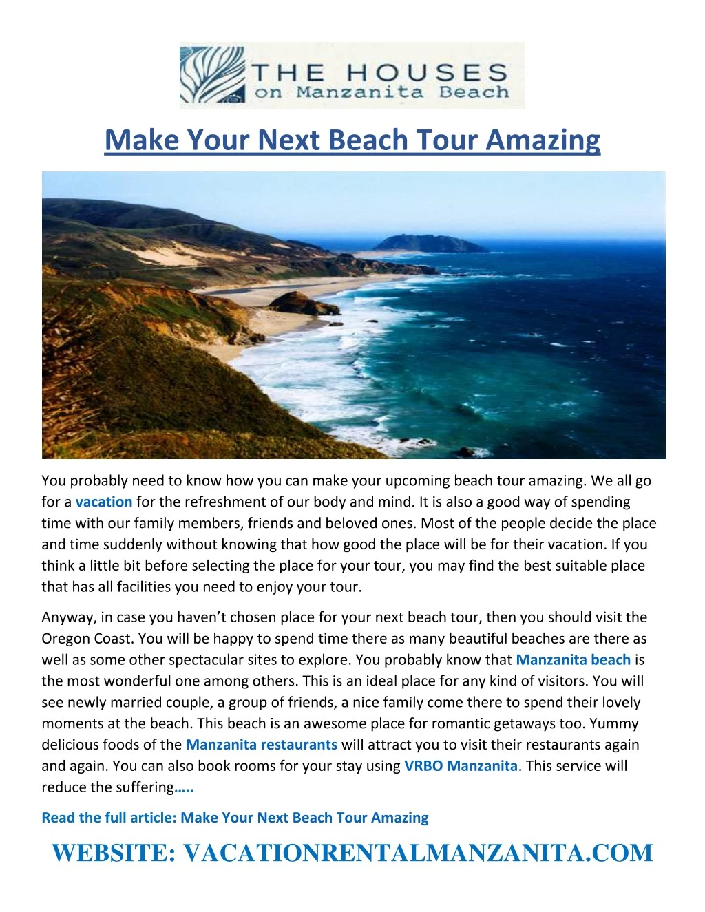 make your next beach tour amazing n.