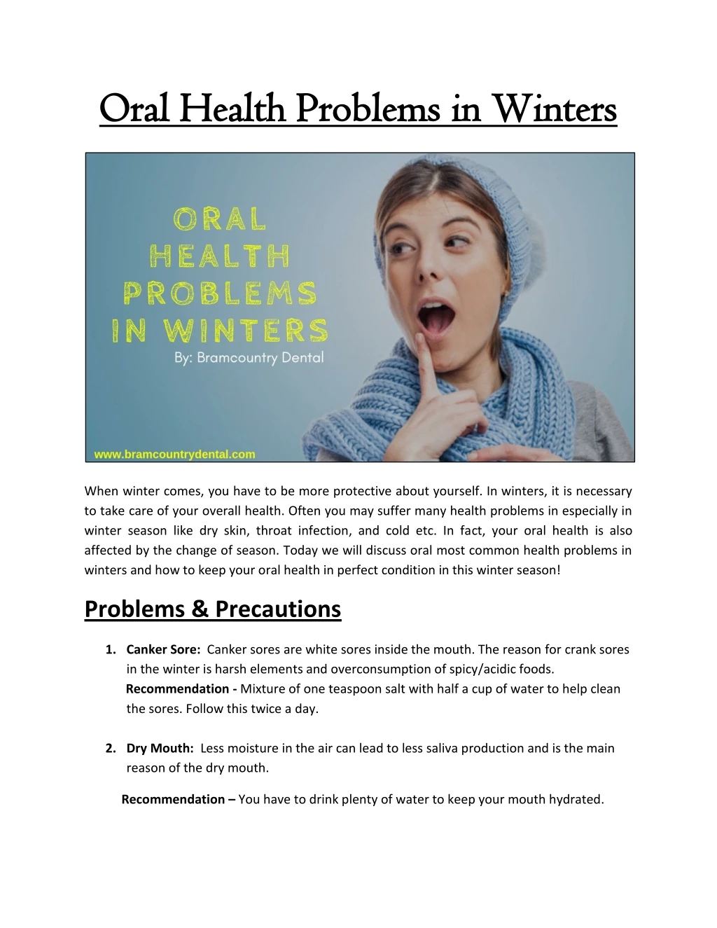 oral health problems in oral health problems in w n.