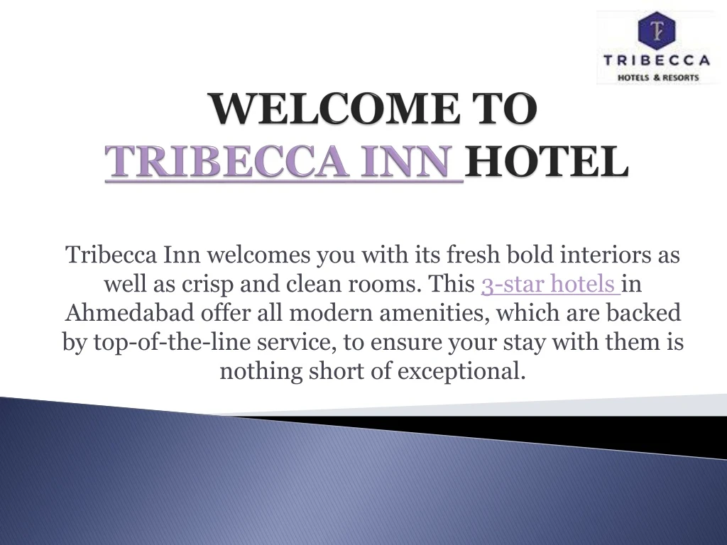 welcome to tribecca inn hotel n.