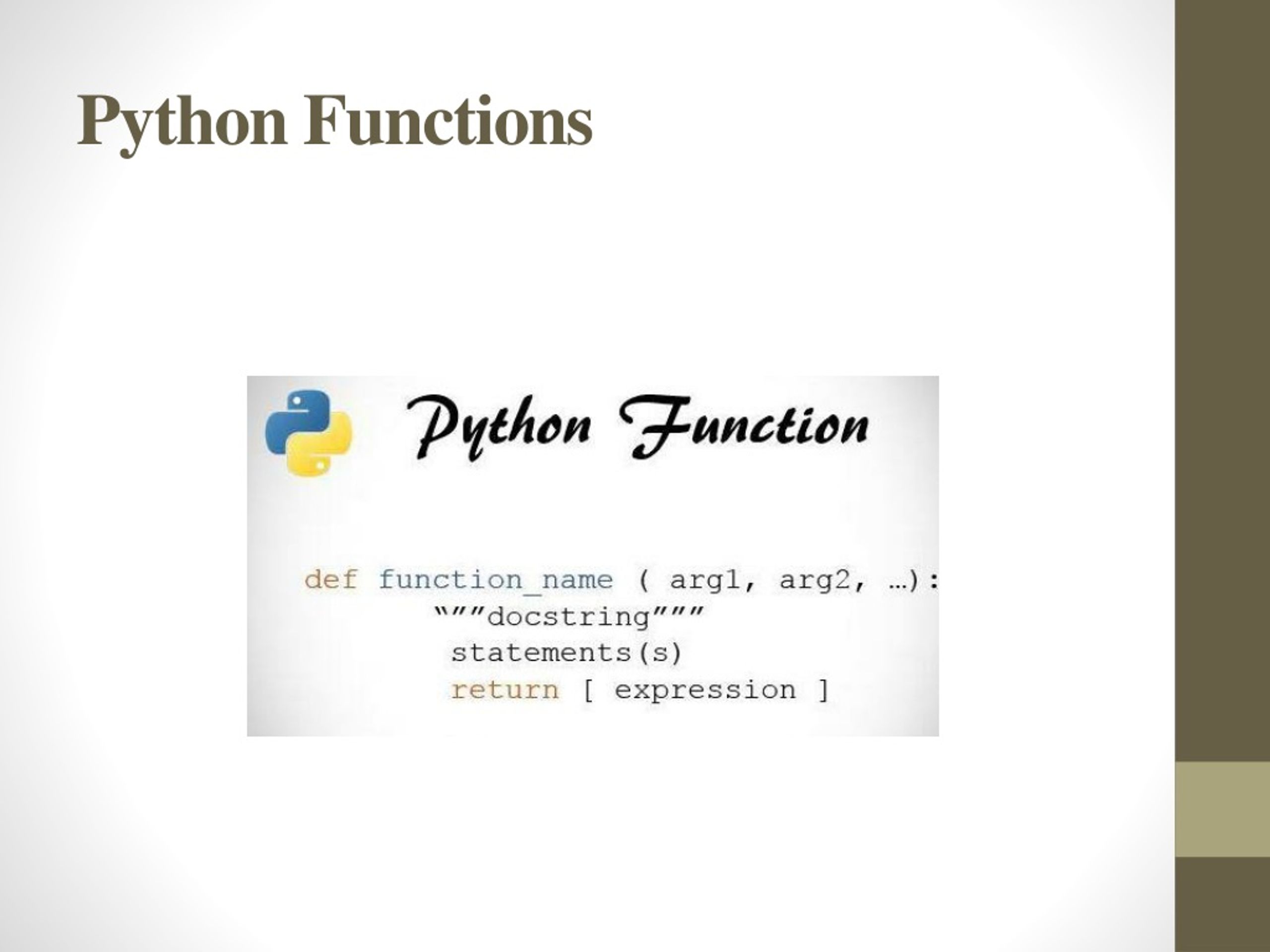 Ppt Python Function Powerpoint Presentation Free Download Id8142339 