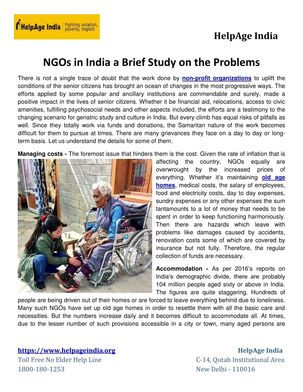 case study on helpage india