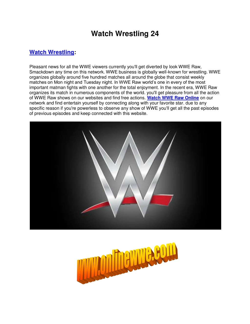 watch wrestling free