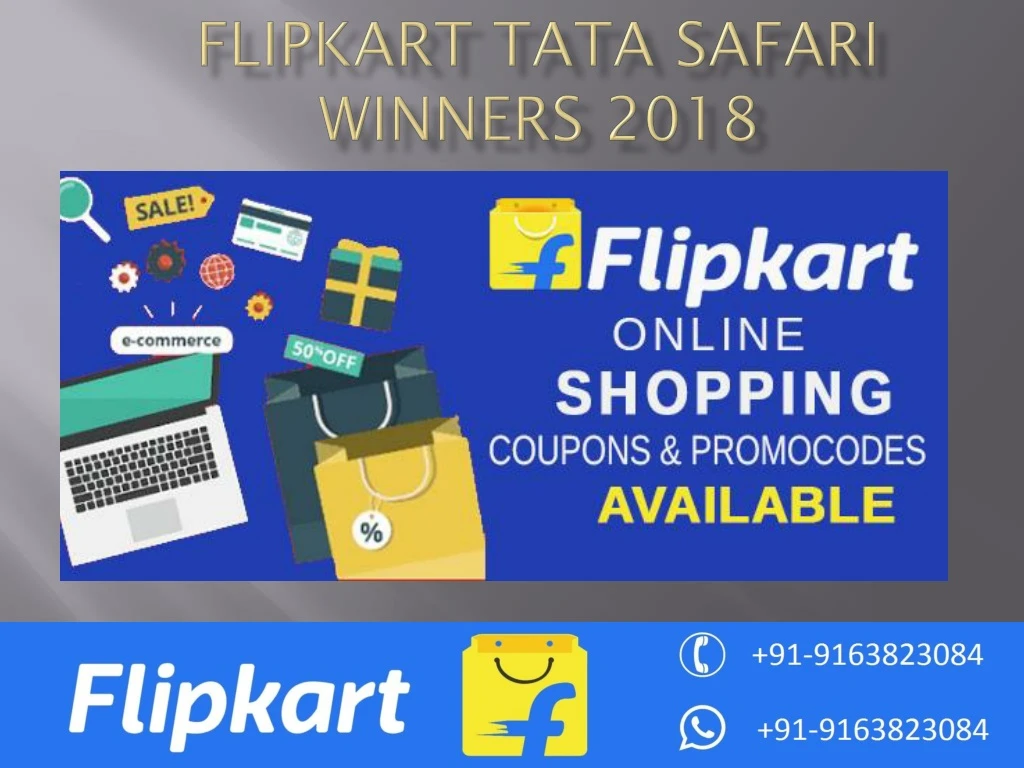 flipkart tata safari winners 2018 n.