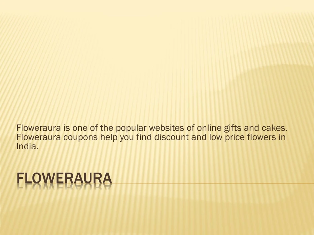 PPT Floweraura Coupons PowerPoint Presentation, free download ID