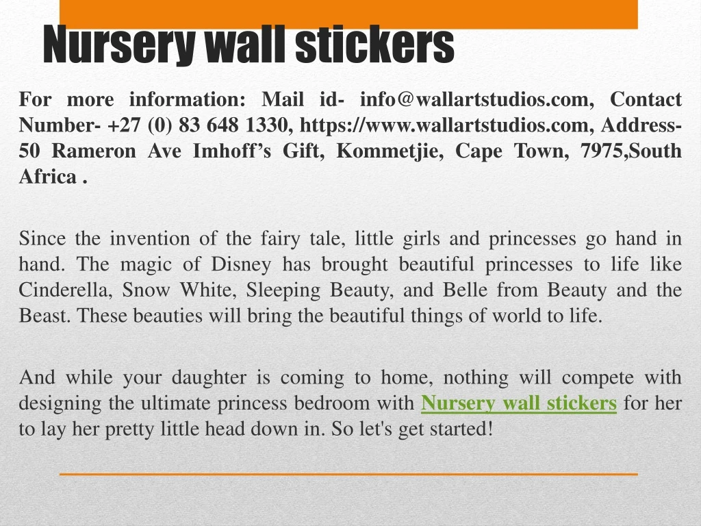 nursery wall stickers n.