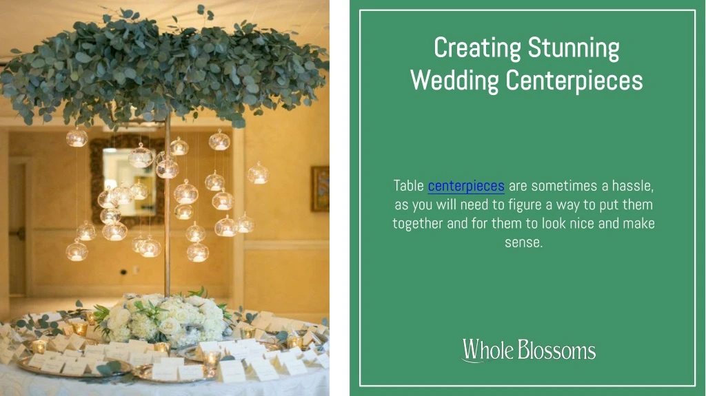 creating stunning wedding centerpieces n.