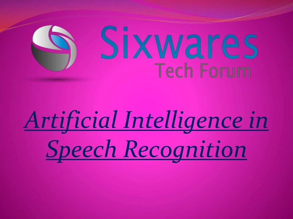 PPT - Artificial Intelligence In Speech Recognition PowerPoint ...