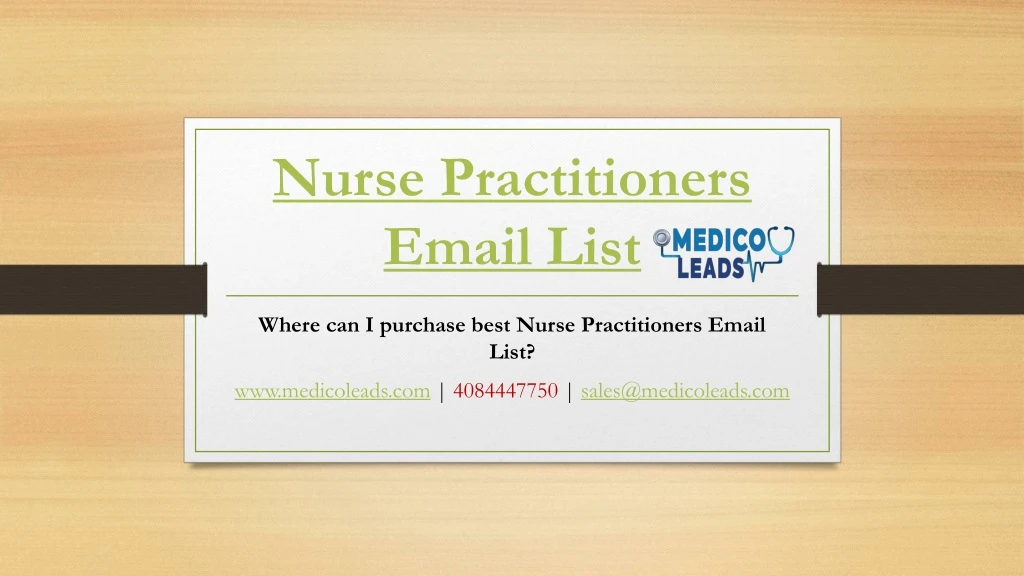 nurse practitioners email list n.