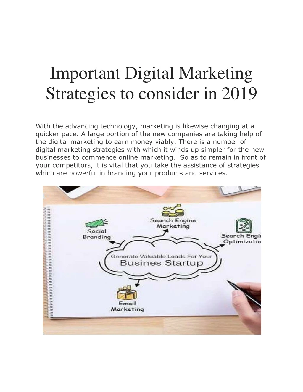 important digital marketing strategies n.