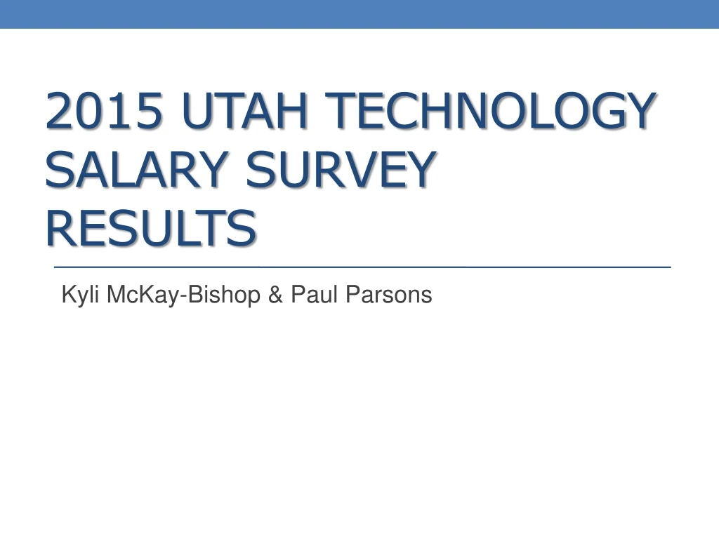 2015 utah technology salary survey results n.