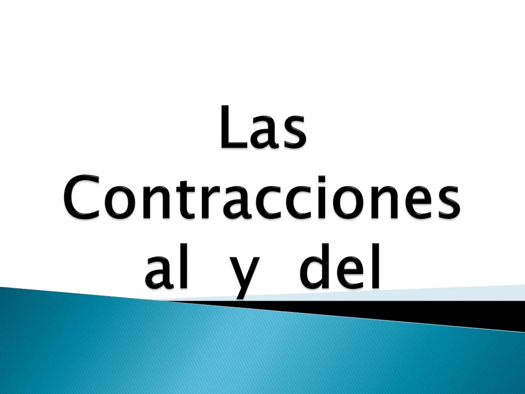 las contracciones al y del n.