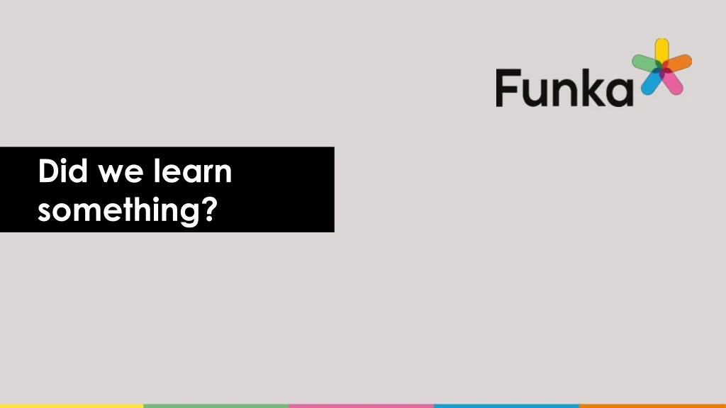 did we learn something n.